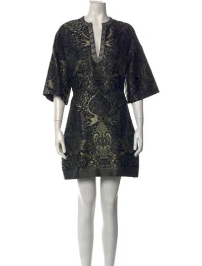 Pre-owned Etro Acetate Mini Dress In Black