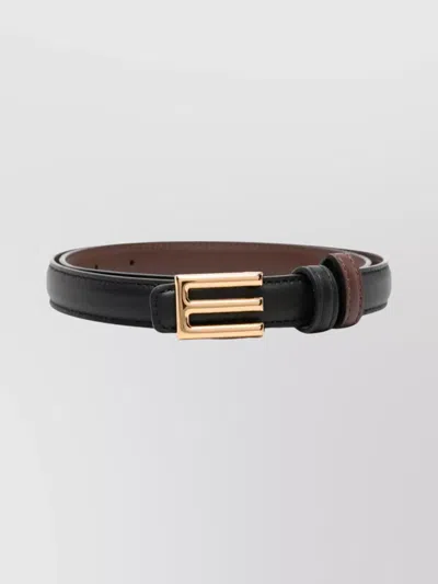 Etro Adjustable Dual-tone Belt Gold-tone Buckle In Brown