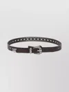 Etro Leather Belt With Perforated Details Belts Brown