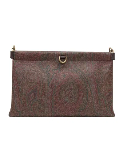 Etro Adjustable Strap Shoulder Bag In Brown