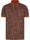 Etro Paisley Printed Short-sleeved Polo Shirt In Red