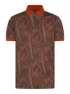Etro Paisley Printed Short-sleeved Polo Shirt In Brown