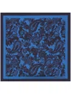 Etro Paisley-print Silk Scarf In Blue