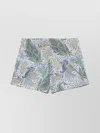 Etro All-over Patterned Drawstring Shorts In White