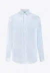 Etro Floral Jacquard Button-up Shirt In Blue