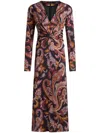 Etro Long-sleeved Dress In Pink