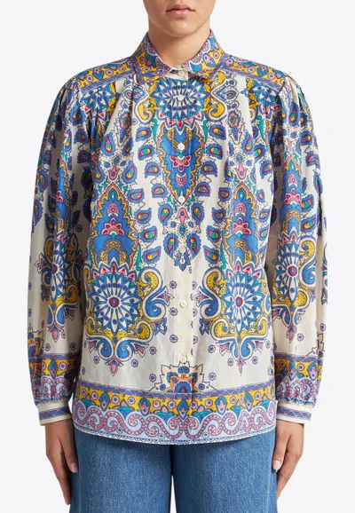 ETRO ALL-OVER PRINT LONG-SLEEVED SHIRT