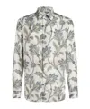 Etro Floral-print Cotton Shirt In Gray