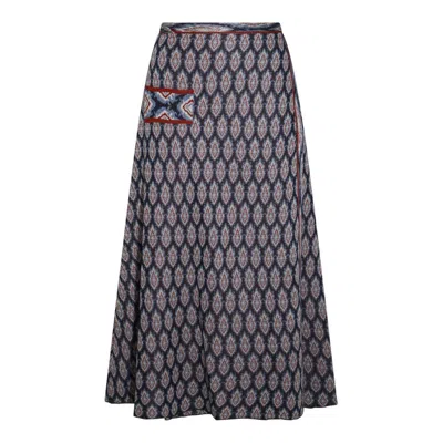 Etro Allover Patterned Midi Skirt In Multi