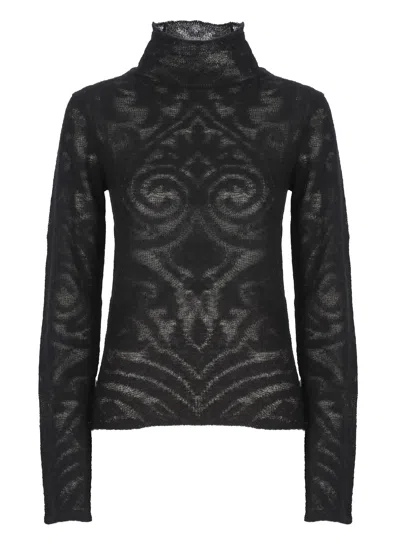 Etro Women's Turtleneck Shirt In Black