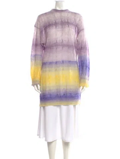 Pre-owned Etro Alpaca Striped Sweater W/ Tags In Purple
