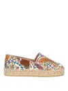Etro Paisley Cotton Espadrilles Round Toe Sole In Multi