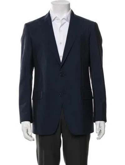 Pre-owned Etro Angora Jacket In Blue