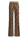 Etro Bootcut Jeans In Bull Denim With Animal Motif In Multi