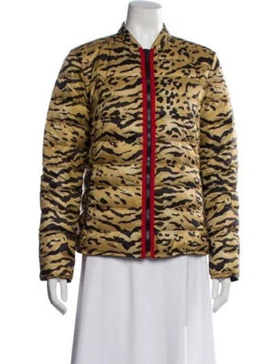 Pre-owned Etro Animal Print Down Jacket In Multi