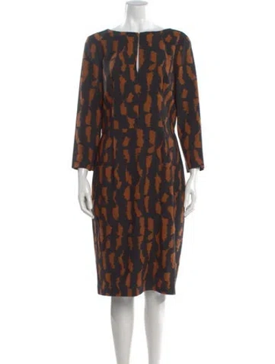 Pre-owned Etro Animal Print Knee-length Dress In Multi