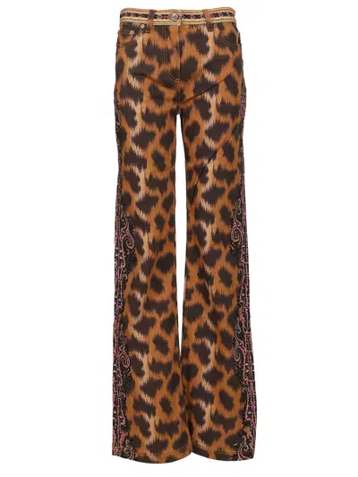 ETRO ANIMALIER DENIM JEANS ANIMALIER