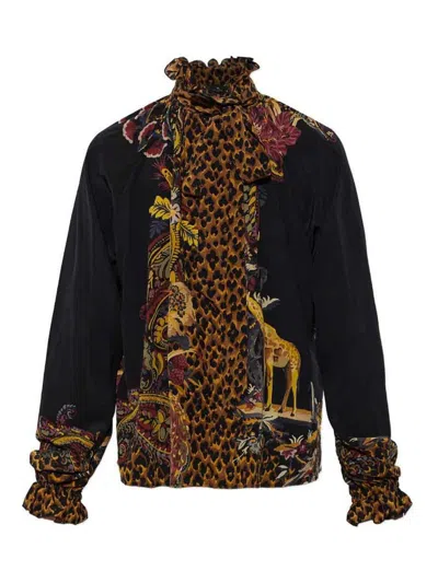 Etro Animalier Print Tunic In Black