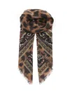 Etro Animalier Square Scarf Scarves And Foulards Animalier In Brown
