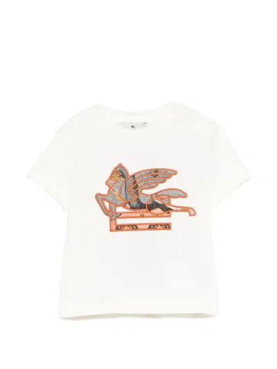 Etro Babies' Appliqué T-shirt In Yellow