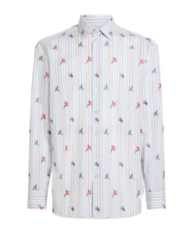 Etro Archive Tie Cotton Jacquard Shirt In Multi