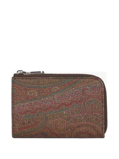 Etro Arnica Wallet In Brown