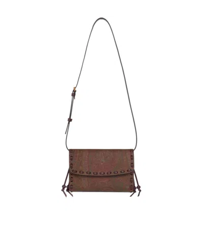 Etro Arnica 1984 Paisley Jacquard Mini Bag In Brown