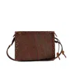 Etro Arnica 1984 Paisley Pouch With Threading In Brown