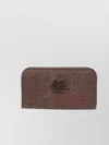Etro Arnica And Leather Wallet In Brown