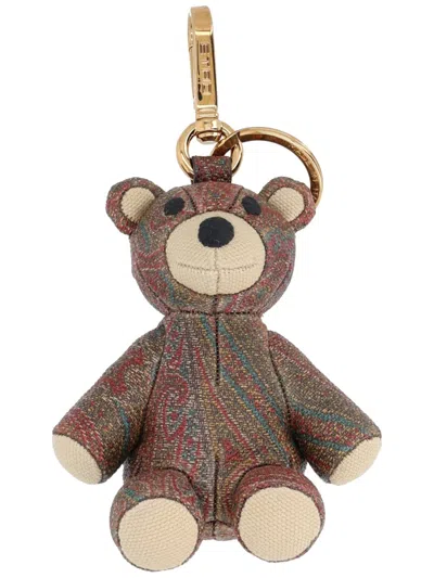Etro Arnica Bear Charm In Brown