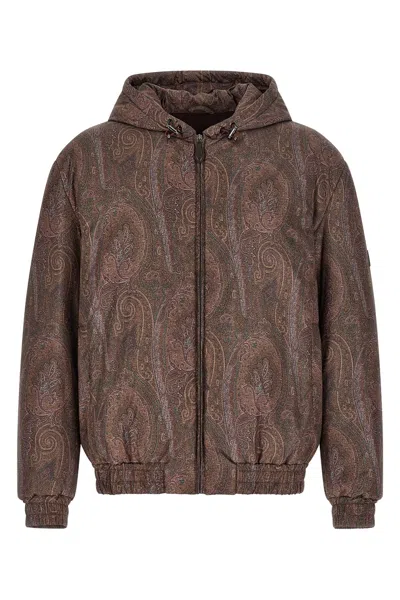 Etro 'arnica' Bomber Jacket In Brown