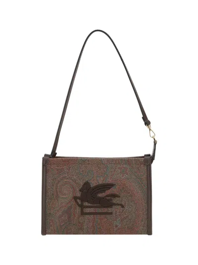 Etro Arnica Brown Leather Clutch