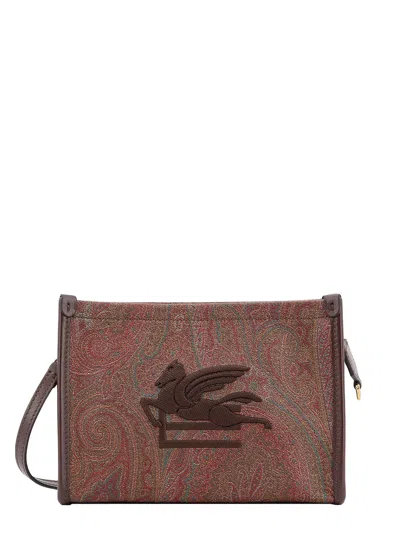 Etro Arnica Brown Leather Clutch Bag