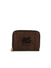 Etro Pegaso Zip-around Wallet In Black
