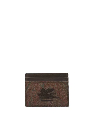 Etro "arnica" Card Holder With Pegasus