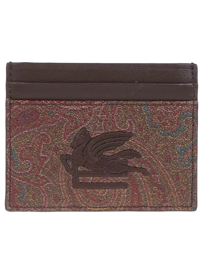 Etro Arnica Credit Card Holder In Brown