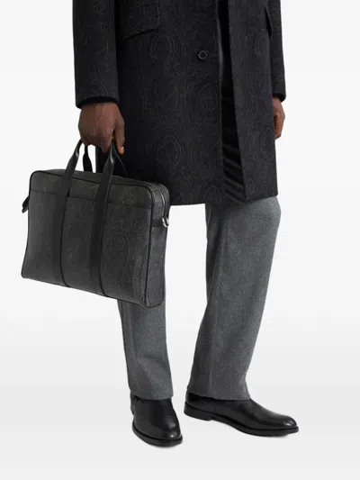 Etro Arnica Document Bag In Black