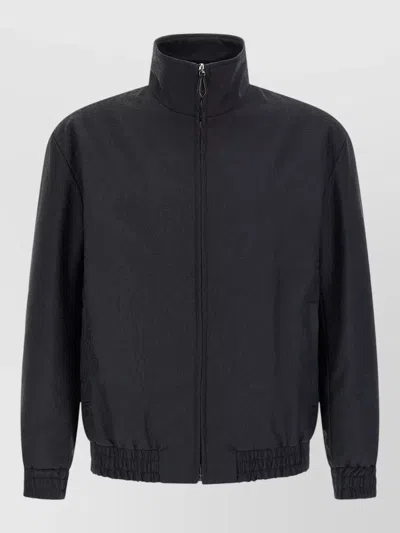 Etro Arnica Jacket Paisley Pattern High Collar In Blue