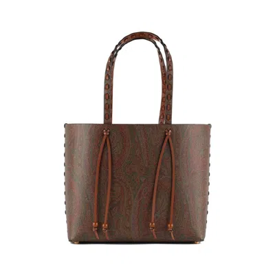 Etro Arnica Medium Shopping Bag 1984 In Brown