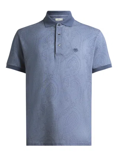 Etro Arnica-motif Cotton Polo Shirt In Animal Print