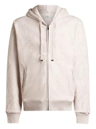Etro Arnica-motif Hoodie In Neutral