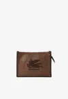 Etro Arnica Paisley Jacquard Shoulder Bag In Brown