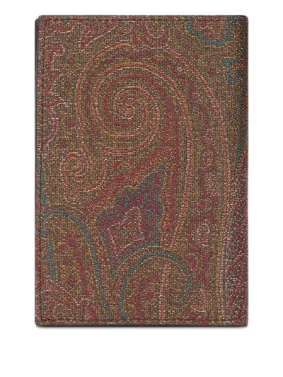 Etro Arnica Paisley Passport Case In Multi