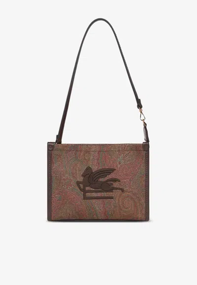 Etro Arnica Paisley Shoulder Bag In Brown