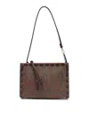 Etro Detachable Strap Rectangular Clutch Bag In Brown