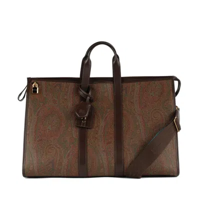 Etro Arnica Travel Bag Large In Brown