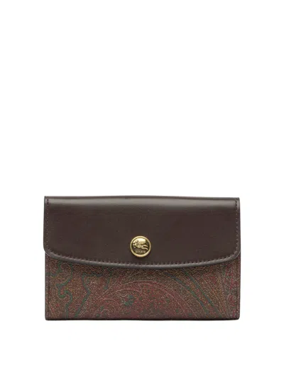 Etro "arnica" Wallet In Brown