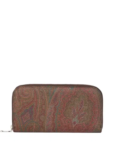 Etro Arnica Zip-around Wallet In Purple