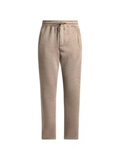 Etro Arnica-motif Jacquard Track Pants In Brown