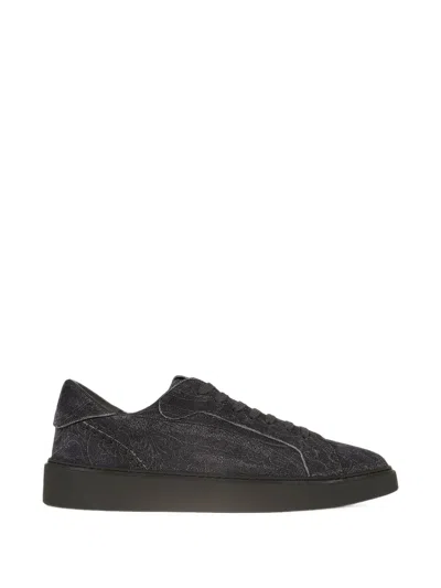 Etro Arnica-motif Low-top Sneakers In Black